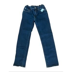 GAP Kids Size 12 Stretch Straight Jeans - Dark Wash Denim Adjustable Waist Boys